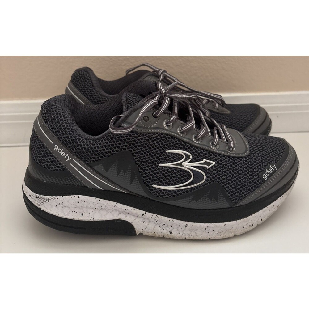 $99 G-Defy Gravity Defyer Mighty Walk Sneakers Shoes Gray Silver Slip On Size 6